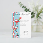 Dice Martini Einladung (Stehend Vorderseite)