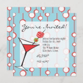 Dice Martini Einladung (Vorne/Hinten)