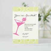 Dice Martini Einladung (Stehend Vorderseite)