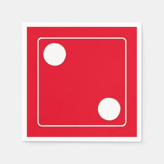 DICE Nummer der Pips weiß 2 + Ihr Backgr. Serviette (Vorderseite)