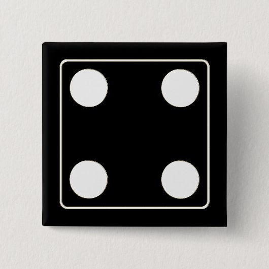 DICE Nummer der Pips weiß 4 + Ihr Backgr. Button (Vorderseite)