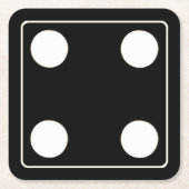 DICE Nummer der Pips weiß 4 + Ihr Backgr. Rechteckiger Pappuntersetzer (Vorderseite)