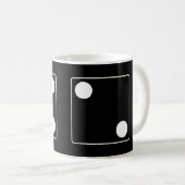 DICE Nummer der Pips weiß 5 & 2 + Ihre Ideen Kaffeetasse (VorderseiteRechts)