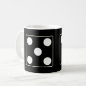DICE Nummer der Pips weiß 5 & 2 + Ihre Ideen Kaffeetasse (Vorderseite Links)