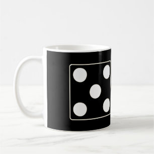DICE Nummer der Pips weiß 5 & 2 + Ihre Ideen Kaffeetasse