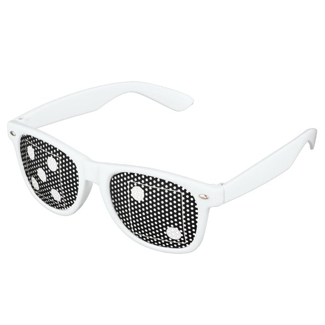 DICE Nummer der Pips weiß 5 & 2 + Ihre Ideen Sonnenbrille (Schrägansicht)