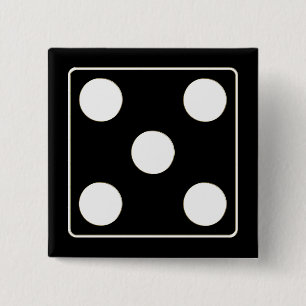 DICE Nummer der Pips weiß 5 + Ihr Backgr. Button