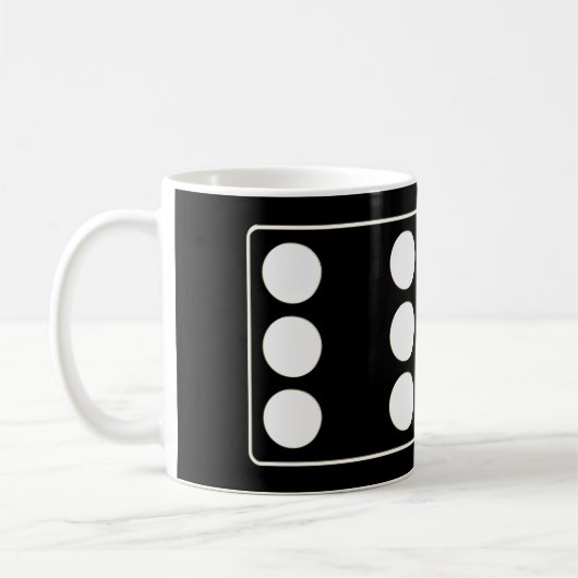 DICE Nummer der Pips weiß 6 & 5 + Ihre Ideen Kaffeetasse (Links)