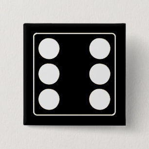 DICE Nummer der Pips weiß 6 + Ihr Backgr. Button