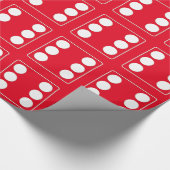 DICE Nummer der Pips weiß 6 + Ihr Backgr. Geschenkpapier (Ecke)