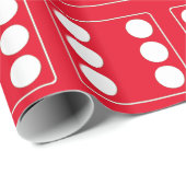 DICE Nummer der Pips weiß 6 + Ihr Backgr. Geschenkpapier (Rolleneckpunkt)