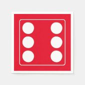 DICE Nummer der Pips weiß 6 + Ihr Backgr. Serviette (Vorderseite)