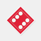 DICE Nummer der Pips weiß 6 + Ihr Backgr. Serviette (Ecke)