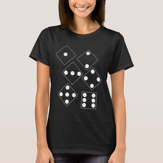 DICE Nummer der Pips weiß + Ihr Backgr. Ideen T-Shirt (Vorderseite)