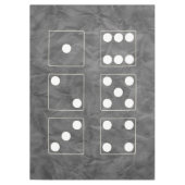 DICE Nummer der Pips weiß + Ihr Backgr. Ideen Tischdecke (Vorderseite)