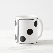 DICE-Nummern 4 und 3 + Ihre Ideen Kaffeetasse (VorderseiteRechts)