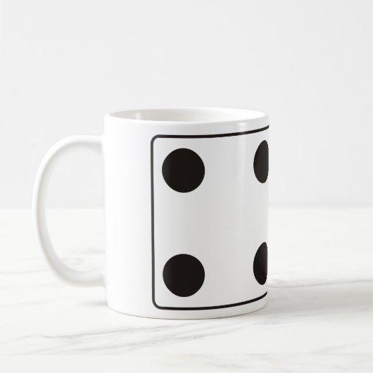 DICE-Nummern 4 und 3 + Ihre Ideen Kaffeetasse (Links)