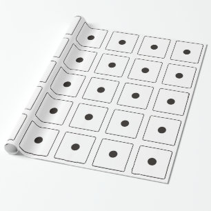 DICE-Nummern der Pips 1 + Ihr Backgr. Geschenkpapier