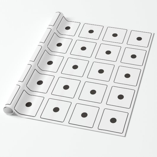 DICE-Nummern der Pips 1 + Ihr Backgr. Geschenkpapier (Ungerollt)