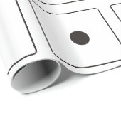 DICE-Nummern der Pips 1 + Ihr Backgr. Geschenkpapier (Rolleneckpunkt)