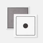 DICE-Nummern der Pips 1 + Ihr Backgr. Magnet (Vorderseite/Rückseite)