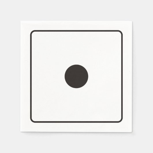 DICE-Nummern der Pips 1 + Ihr Backgr. Serviette (Vorderseite)