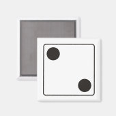 DICE-Nummern der Pips 2 + Ihr Backgr. Magnet (Vorderseite/Rückseite)