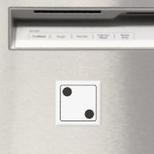 DICE-Nummern der Pips 2 + Ihr Backgr. Magnet (In Situ (Geschirrspüler))