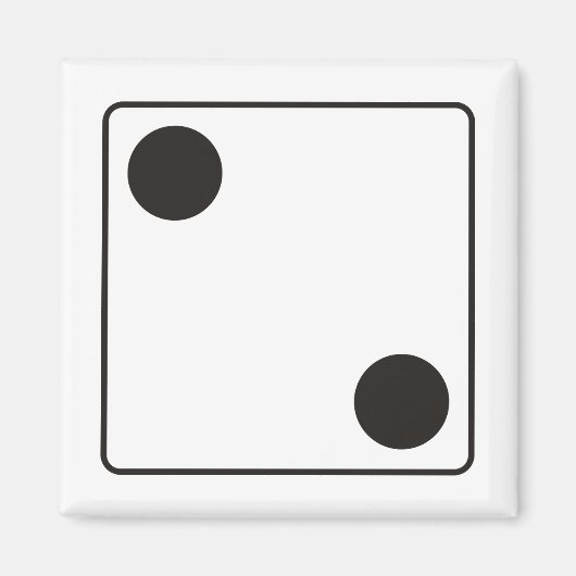DICE-Nummern der Pips 2 + Ihr Backgr. Magnet (Vorne)