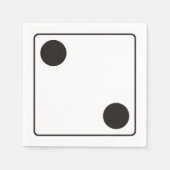 DICE-Nummern der Pips 2 + Ihr Backgr. Serviette (Vorderseite)