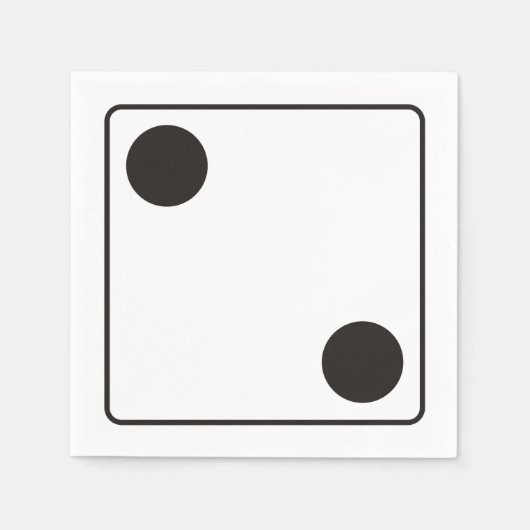 DICE-Nummern der Pips 2 + Ihr Backgr. Serviette (Vorderseite)