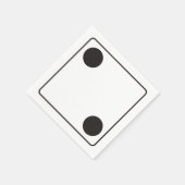 DICE-Nummern der Pips 2 + Ihr Backgr. Serviette (Ecke)