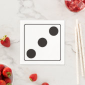 DICE-Nummern der Pips 3 + Ihr Backgr. Serviette (Beispiel)