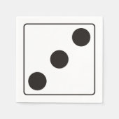 DICE-Nummern der Pips 3 + Ihr Backgr. Serviette (Vorderseite)