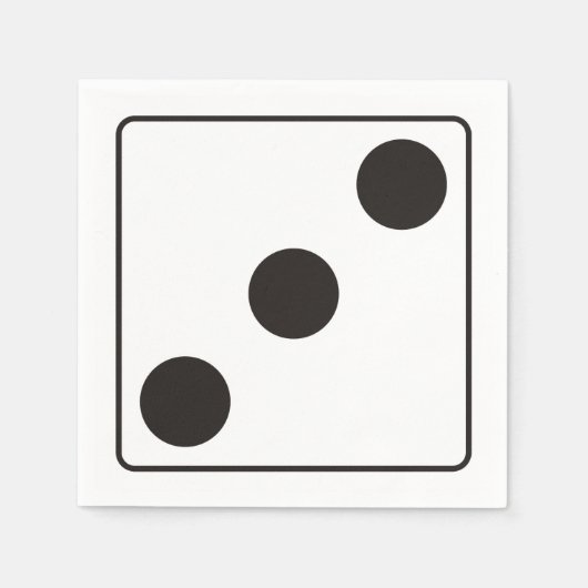 DICE-Nummern der Pips 3 + Ihr Backgr. Serviette (Vorderseite)