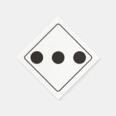 DICE-Nummern der Pips 3 + Ihr Backgr. Serviette (Ecke)