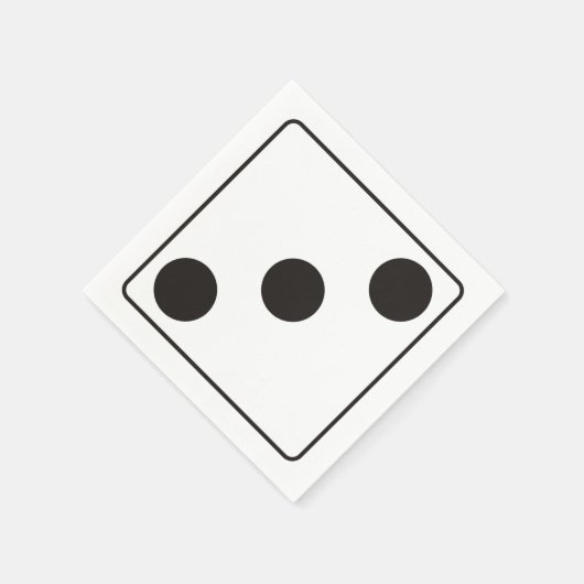 DICE-Nummern der Pips 3 + Ihr Backgr. Serviette (Ecke)