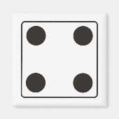 DICE-Nummern der Pips 4 + Ihr Backgr. Magnet (Vorne)