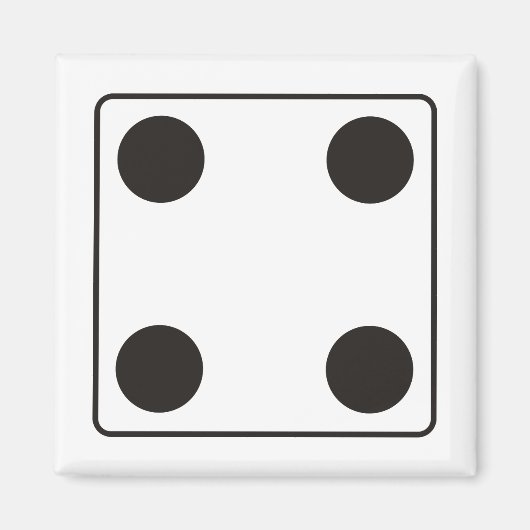 DICE-Nummern der Pips 4 + Ihr Backgr. Magnet (Vorne)