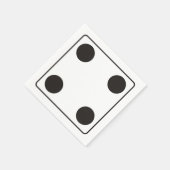 DICE-Nummern der Pips 4 + Ihr Backgr. Serviette (Ecke)