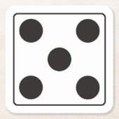 DICE-Nummern der Pips 5 + Ihr Backgr. Rechteckiger Pappuntersetzer (Vorderseite)