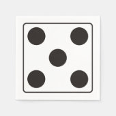 DICE-Nummern der Pips 5 + Ihr Backgr. Serviette (Vorderseite)