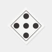 DICE-Nummern der Pips 5 + Ihr Backgr. Serviette (Ecke)