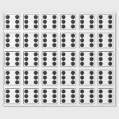 DICE-Nummern der Pips 6 + Ihr Backgr. Geschenkpapier (Flach)