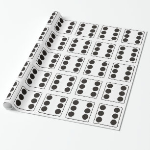 DICE-Nummern der Pips 6 + Ihr Backgr. Geschenkpapier