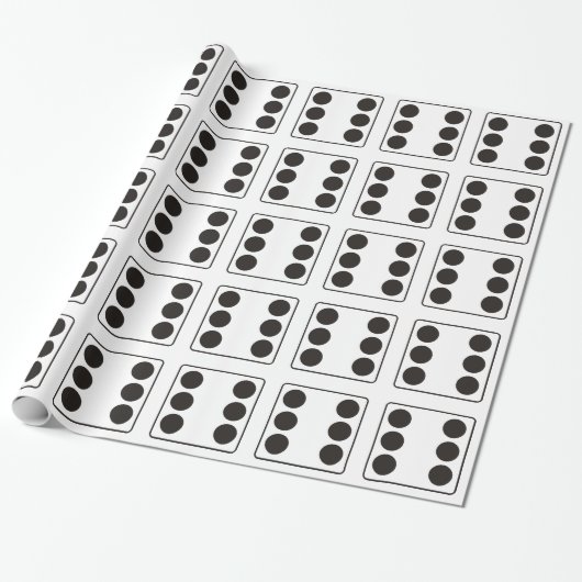 DICE-Nummern der Pips 6 + Ihr Backgr. Geschenkpapier (Ungerollt)