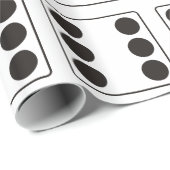 DICE-Nummern der Pips 6 + Ihr Backgr. Geschenkpapier (Rolleneckpunkt)