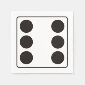 DICE-Nummern der Pips 6 + Ihr Backgr. Serviette (Vorderseite)