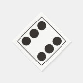 DICE-Nummern der Pips 6 + Ihr Backgr. Serviette (Ecke)