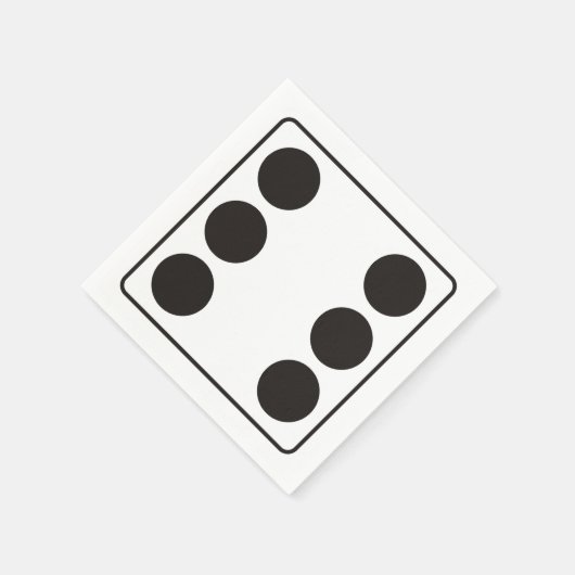 DICE-Nummern der Pips 6 + Ihr Backgr. Serviette (Ecke)